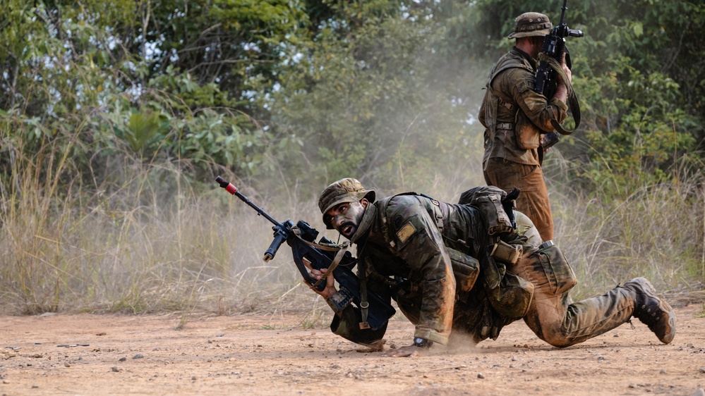 Partner nations conduct Jungle field training exercise with simulated combat during Super Garuda Shield25