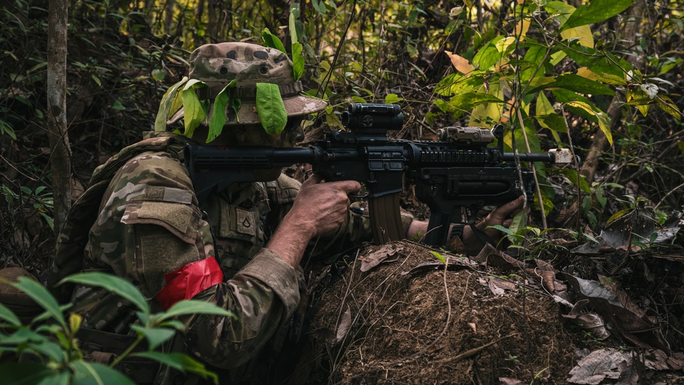 Partner nations conduct Jungle field training exercise with simulated combat during Super Garuda Shield25