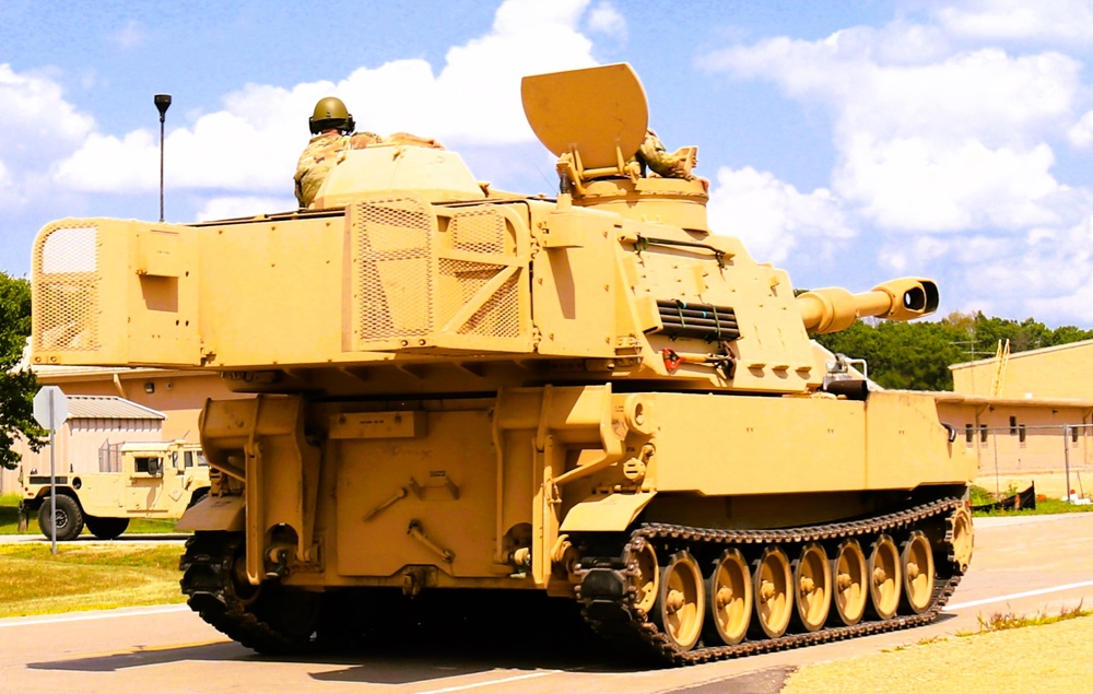 M109A6 Paladin training operations at Fort McCoy