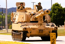 M109A6 Paladin training operations at Fort McCoy