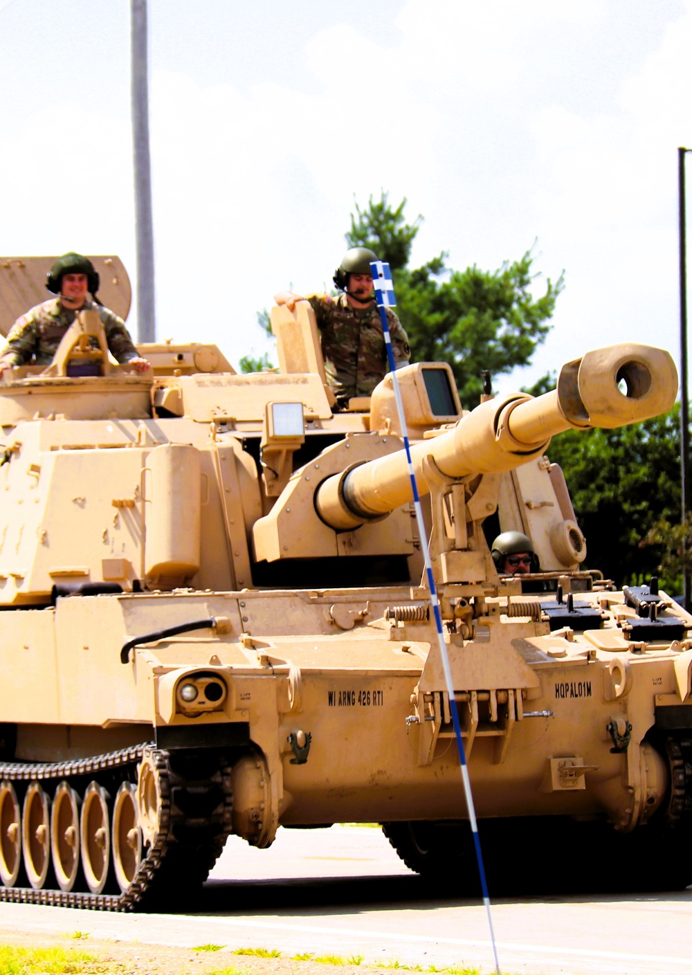 M109A6 Paladin training operations at Fort McCoy
