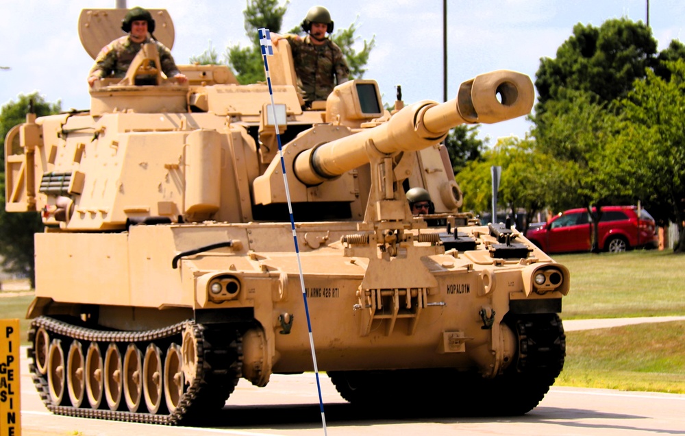 M109A6 Paladin training operations at Fort McCoy