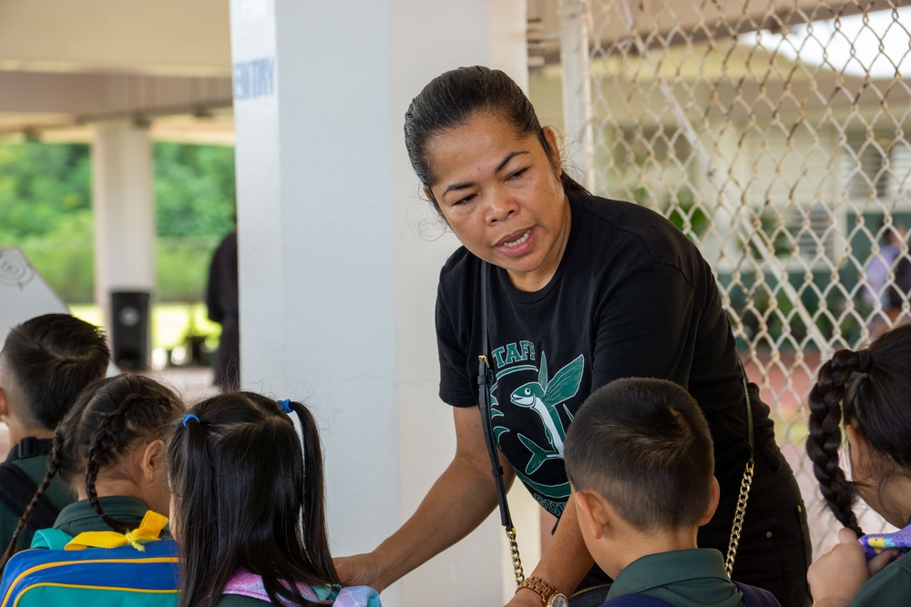 Marine Corps Base Camp Blaz celebrates Finegayan faculty and staff on outreach day.