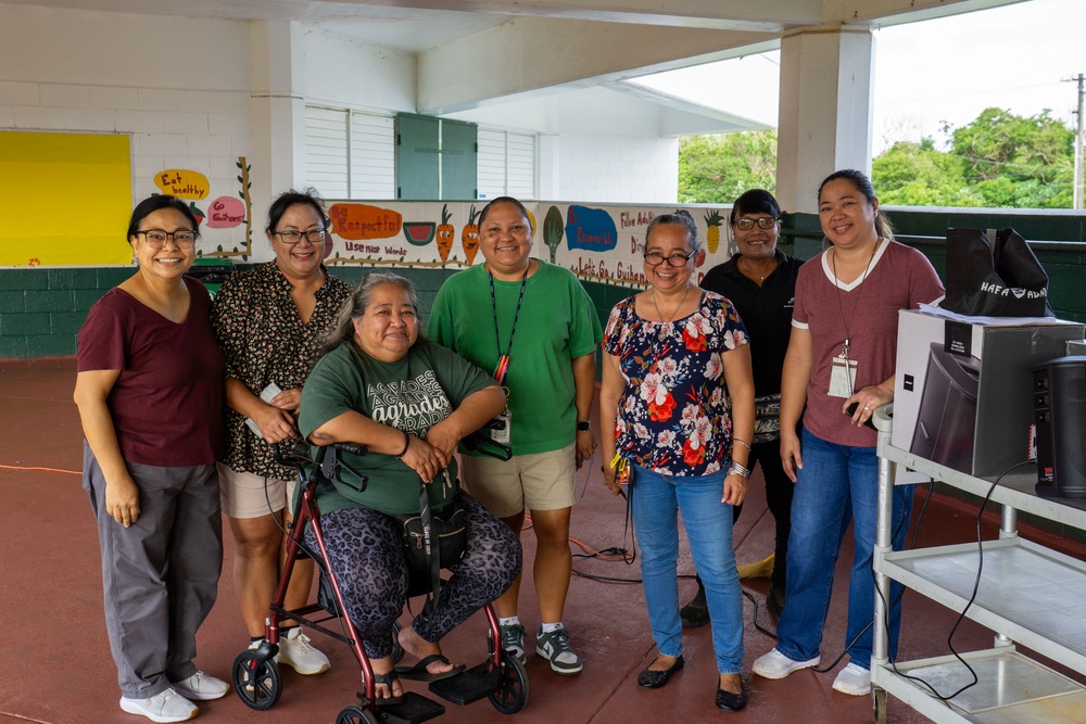 Marine Corps Base Camp Blaz celebrates Finegayan faculty and staff on outreach day.