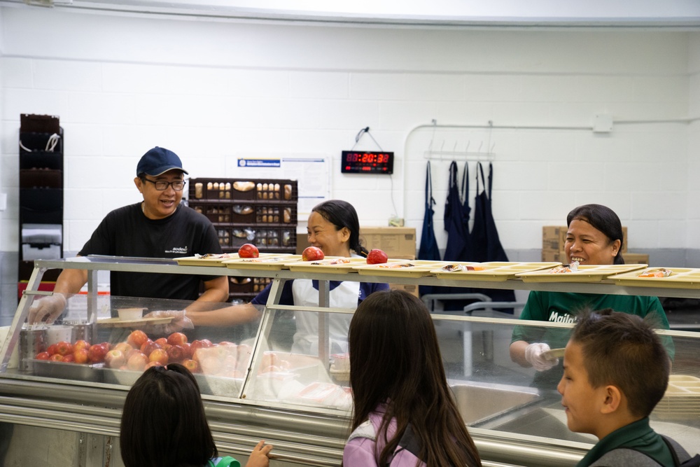 Marine Corps Base Camp Blaz celebrates Finegayan faculty and staff on outreach day.