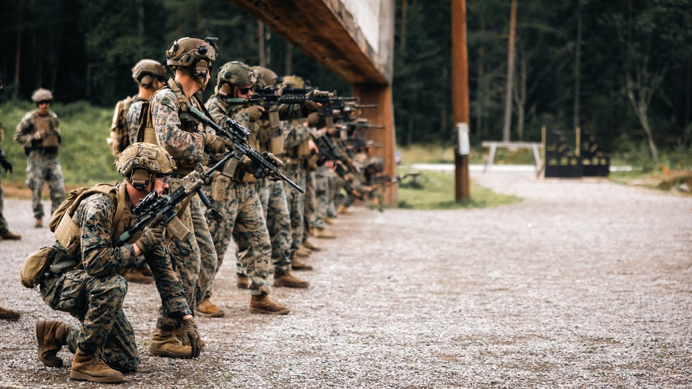 U.S. and Swedish Marines share weapons skills