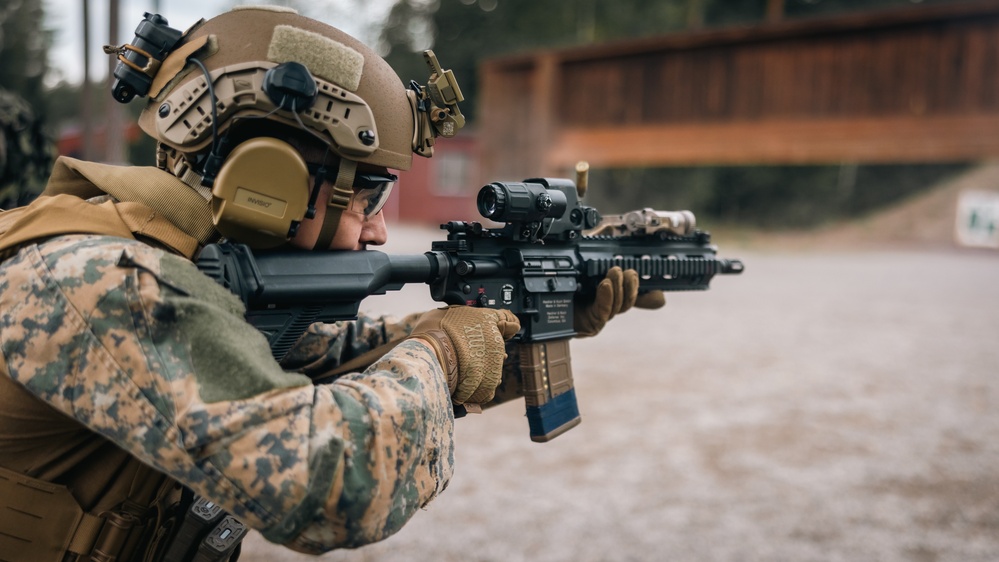 U.S. and Swedish Marines share weapons skills