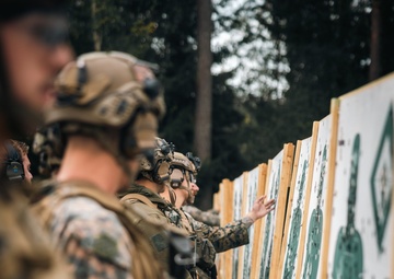 U.S. and Swedish Marines share weapons skills