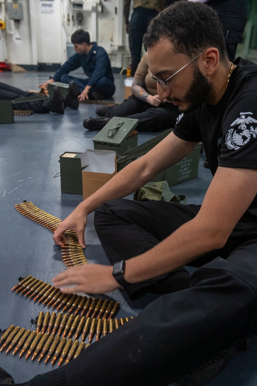 USS America (LHA 6) Conducts Crew-Served Weapons Shoot