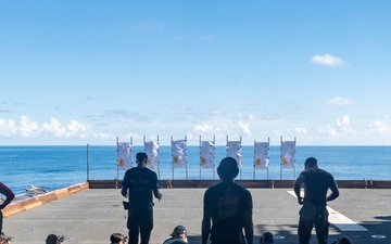 USS America (LHA 6) Conducts Small Arms Shoot