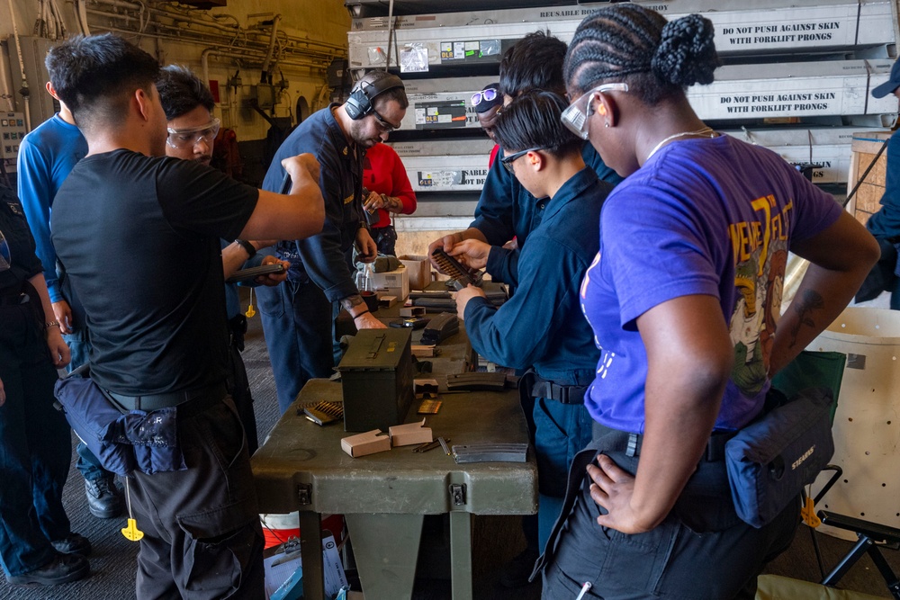 USS America (LHA 6) Conducts Small Arms Shoot