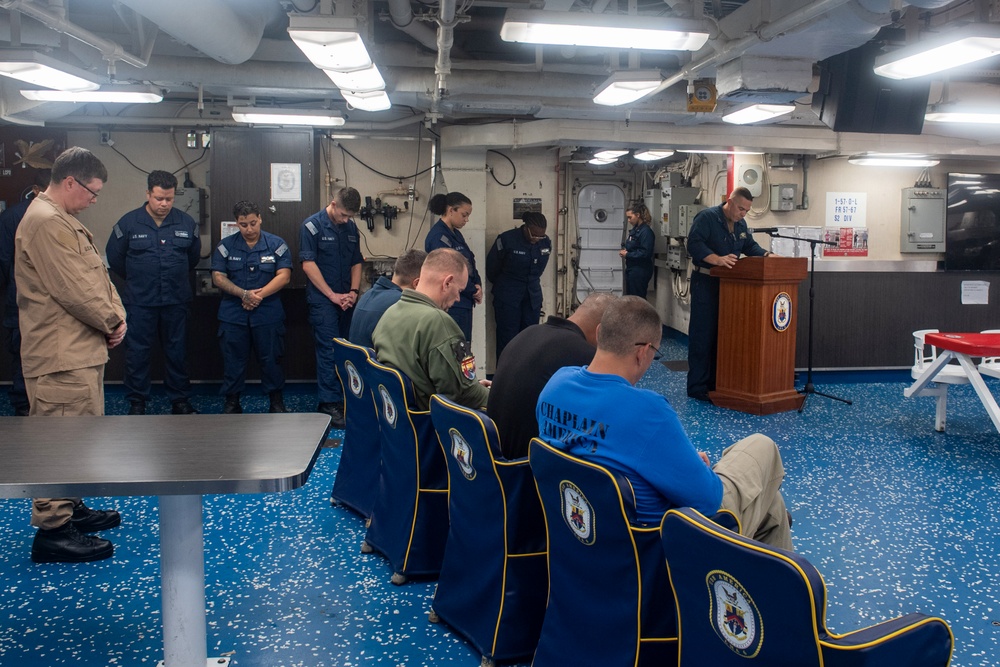 USS America (LHA 6) Holds Medal of Honor Memoriam Ceremony