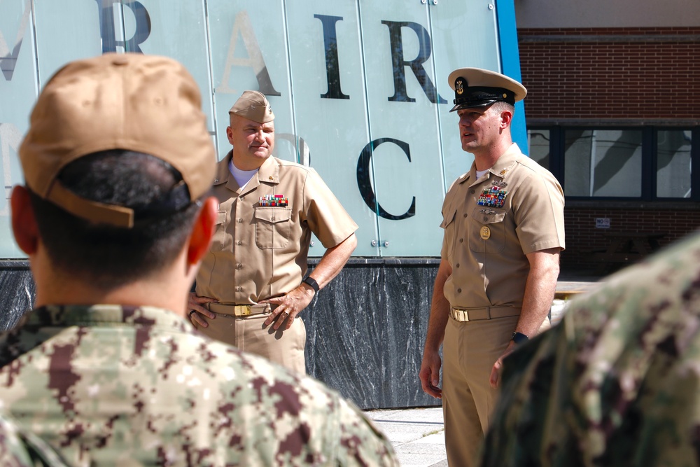 NMRC Command Master Chief Reenlists, Turns Over Office