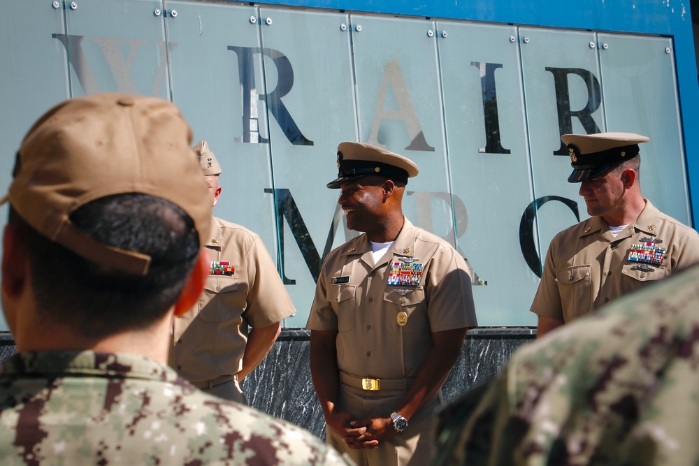 NMRC Command Master Chief Reenlists, Turns Over Office