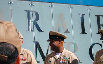 NMRC Command Master Chief Reenlists, Turns Over Office