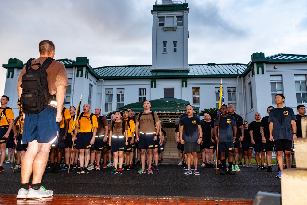 CFAS Chiefs and Selectees Conduct CPO Pride Run