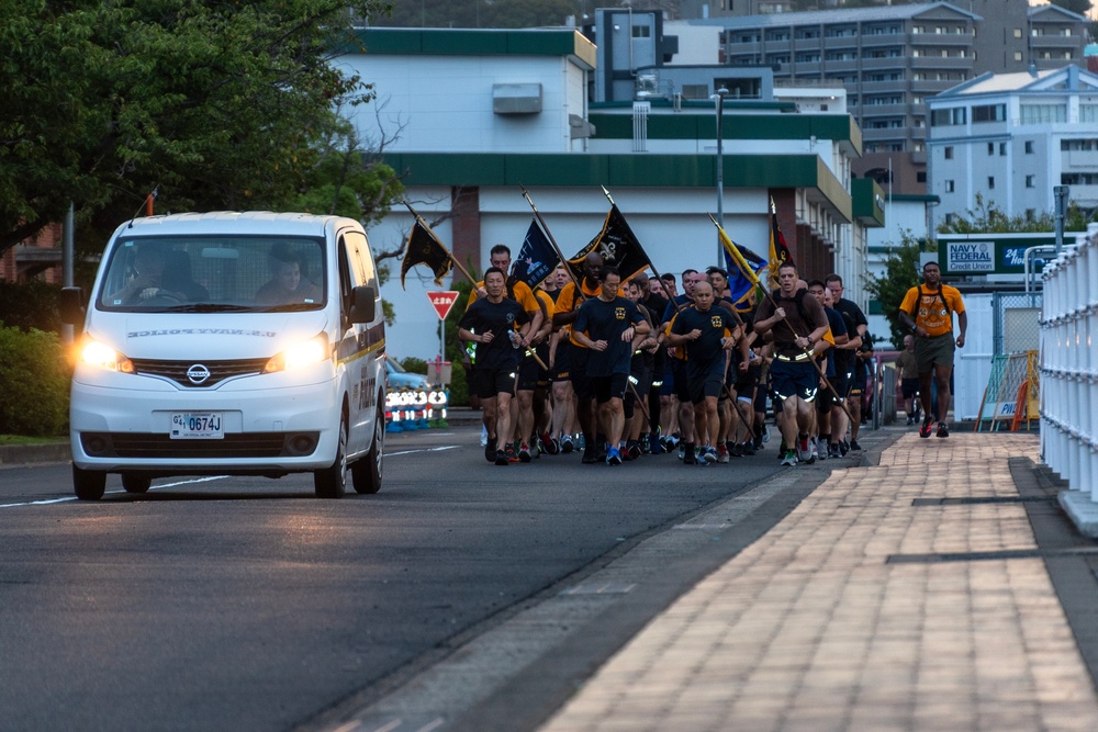 CFAS Chiefs and Selectees Conduct CPO Pride Run
