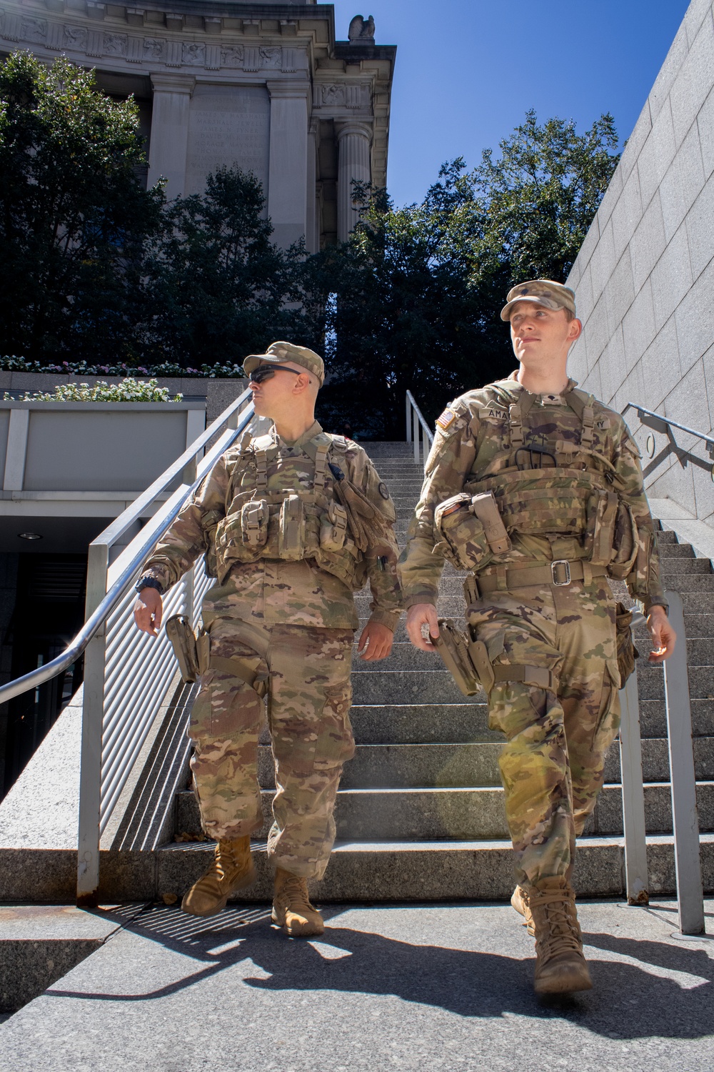 South Carolina Soldiers Patrol the Federal Triangle Metro Station