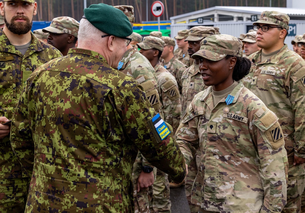 U.S. Soldiers receive NATO Kaitsel Medal in Estonia