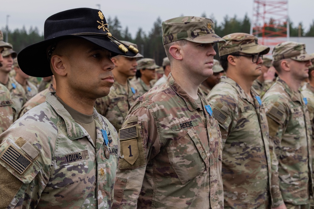 5-7th Cavalry Regiment Soldiers recipients of NATO Kaitsel Medal