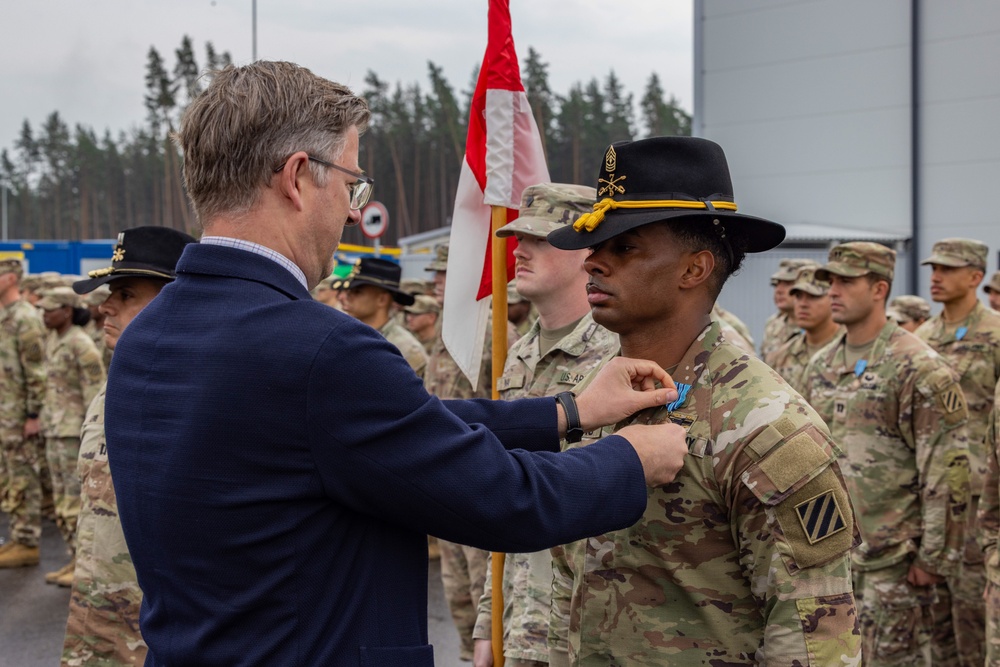 U.S. Soldier receives NATO Kaitsel Medal
