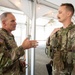 U.S. Army Maj. Gen. Ronald Burkett II, National Guard Bureau, speaks with a MS Guard Soldier