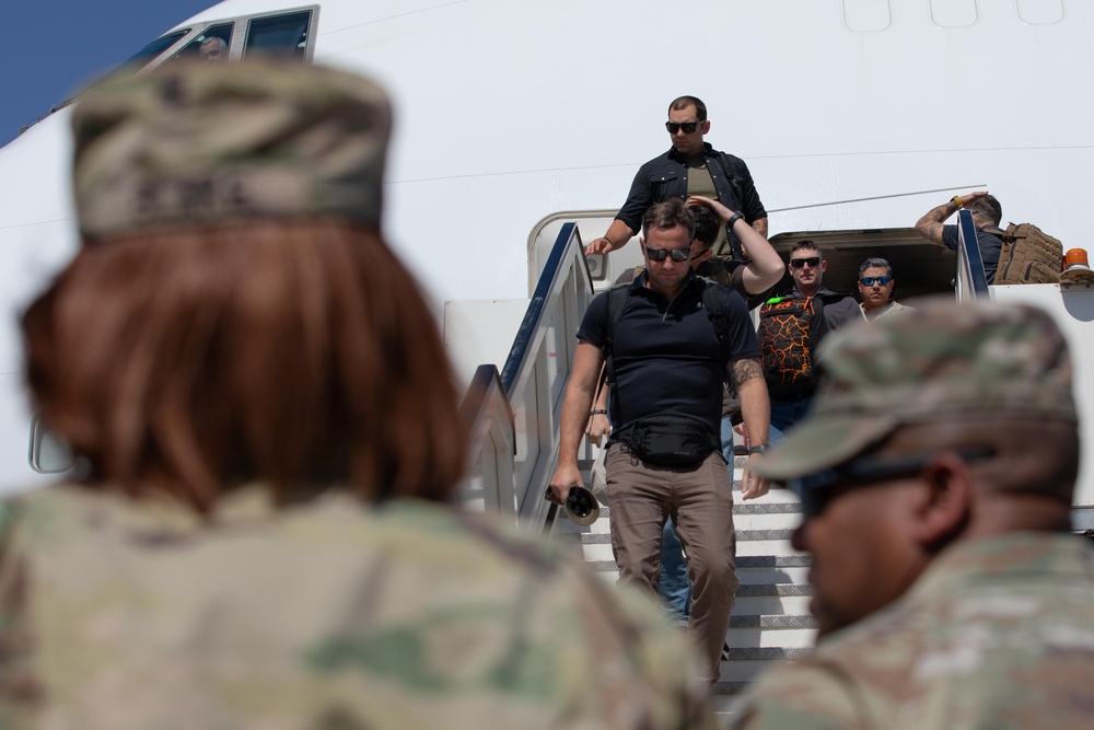 U.S. Service Members arrive in Egypt for Bright Star 25