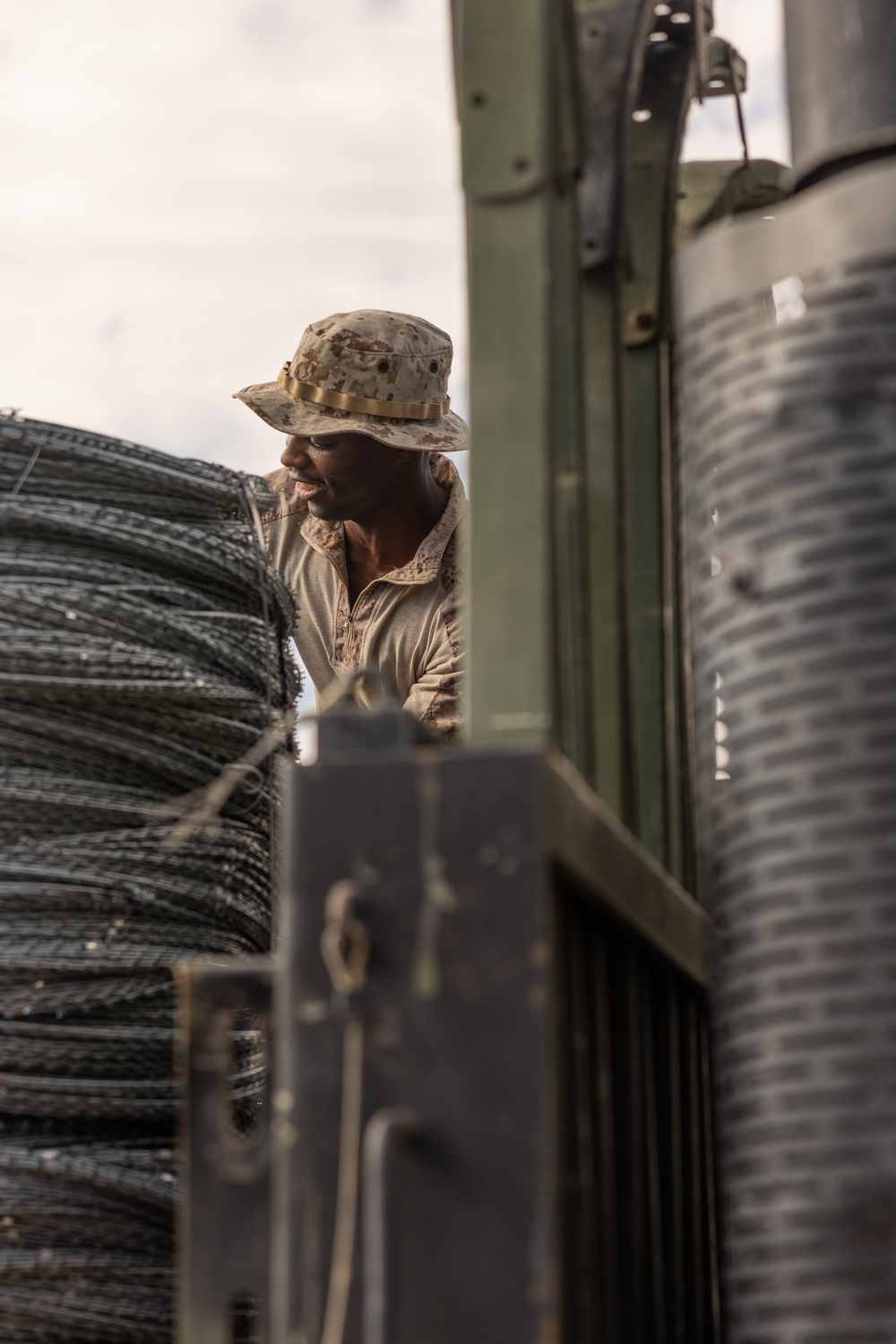 US Marines’ conduct resupply at southern border in Yuma, Arizona