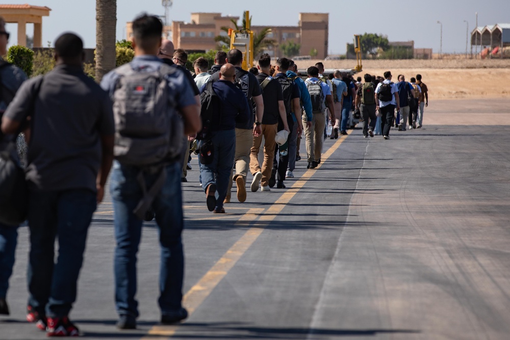 U.S. Service Members arrive in Egypt for Bright Star 25