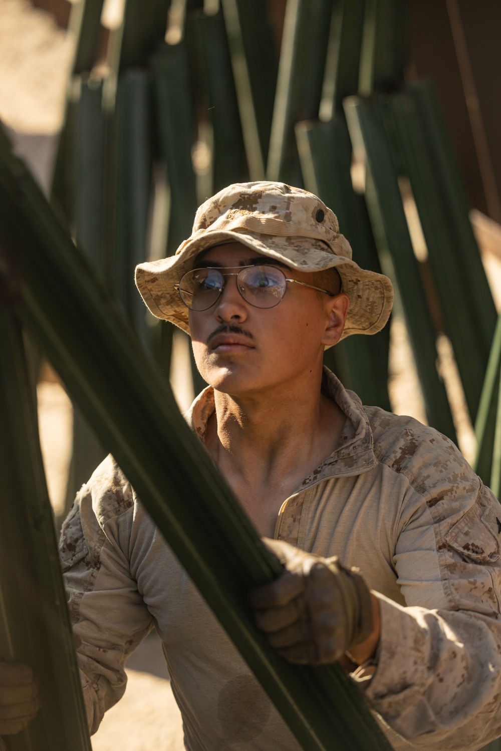 US Marines’ conduct resupply at southern border in Yuma, Arizona