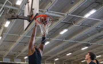 USS Gerald R. Ford (CVN 78) Sailors Play Basketball