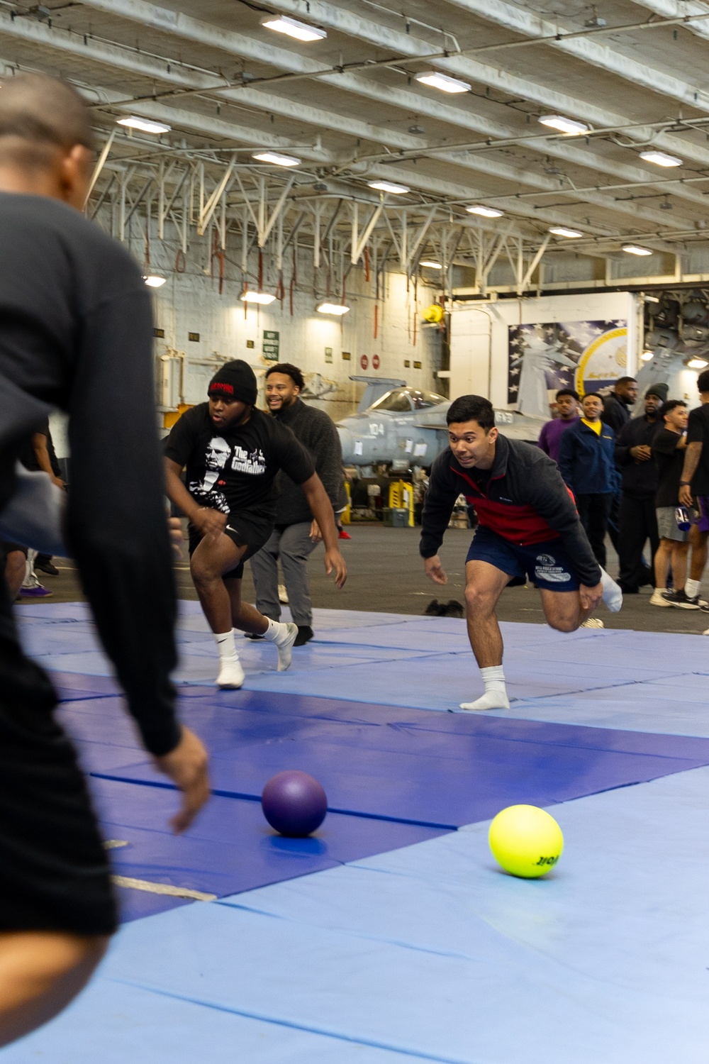 USS Gerald R. Ford (CVN 78) Sailors Play Dodgeball