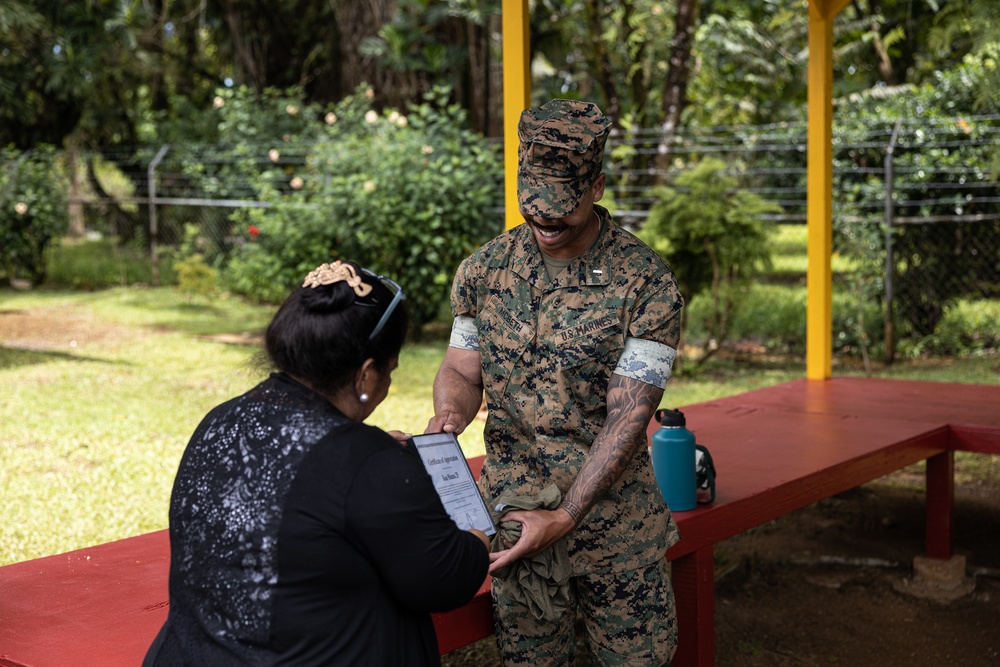 Koa Moana 25 Marines Exchange Gifts with Pohnpei Public Library