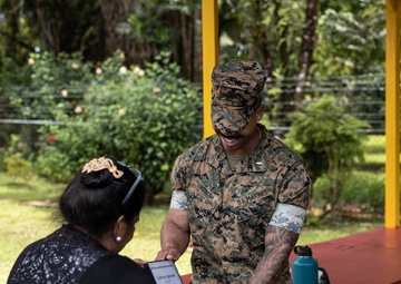Koa Moana 25 Marines Exchange Gifts with Pohnpei Public Library