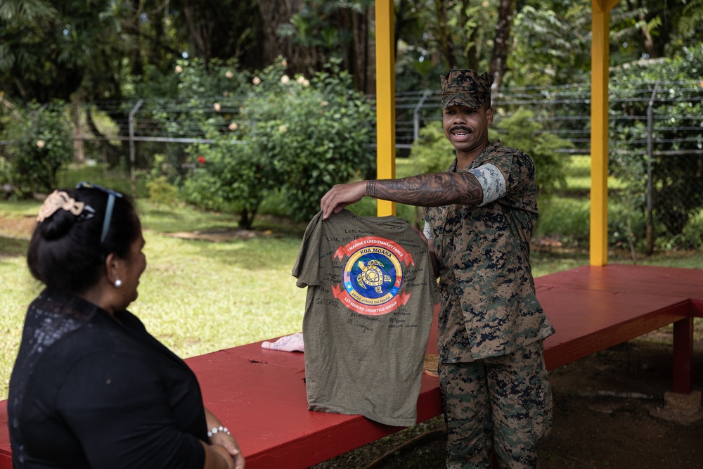 Koa Moana 25 Marines Exchange Gifts with Pohnpei Public Library