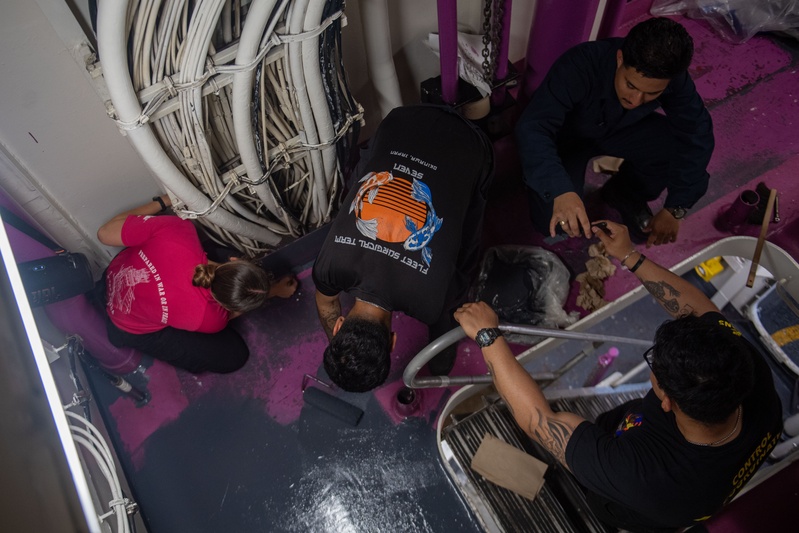 USS America (LHA 6) Conducts Preservation