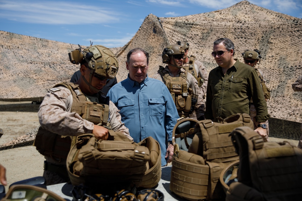 SECNAV observes 2nd Bn., 11th Marines firing M777A2 howitzer