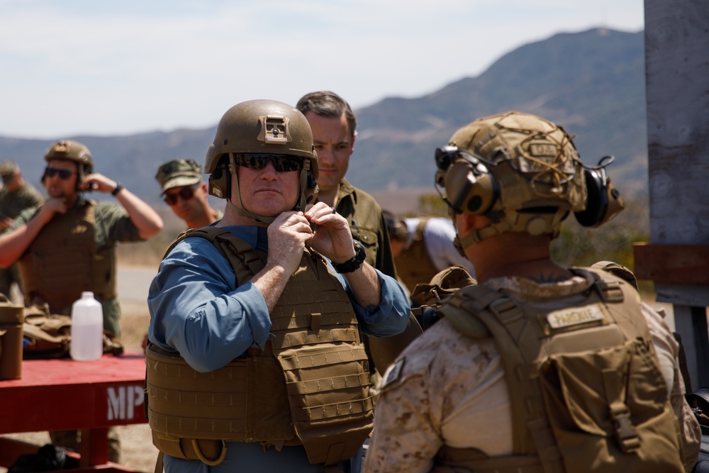 SECNAV observes 2nd Bn., 11th Marines firing M777A2 howitzer