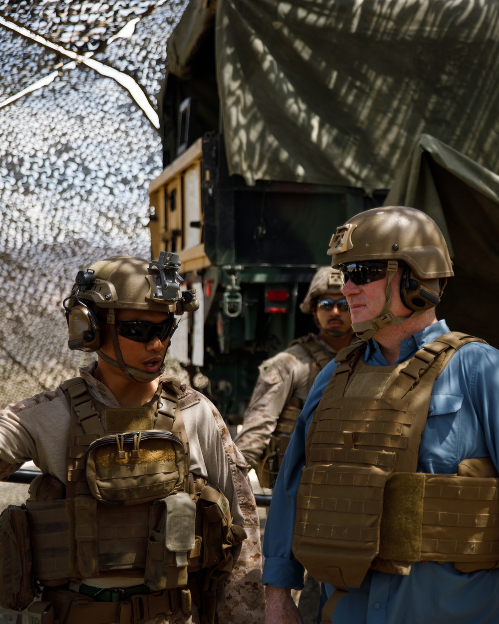 SECNAV observes 2nd Bn., 11th Marines firing M777A2 howitzer