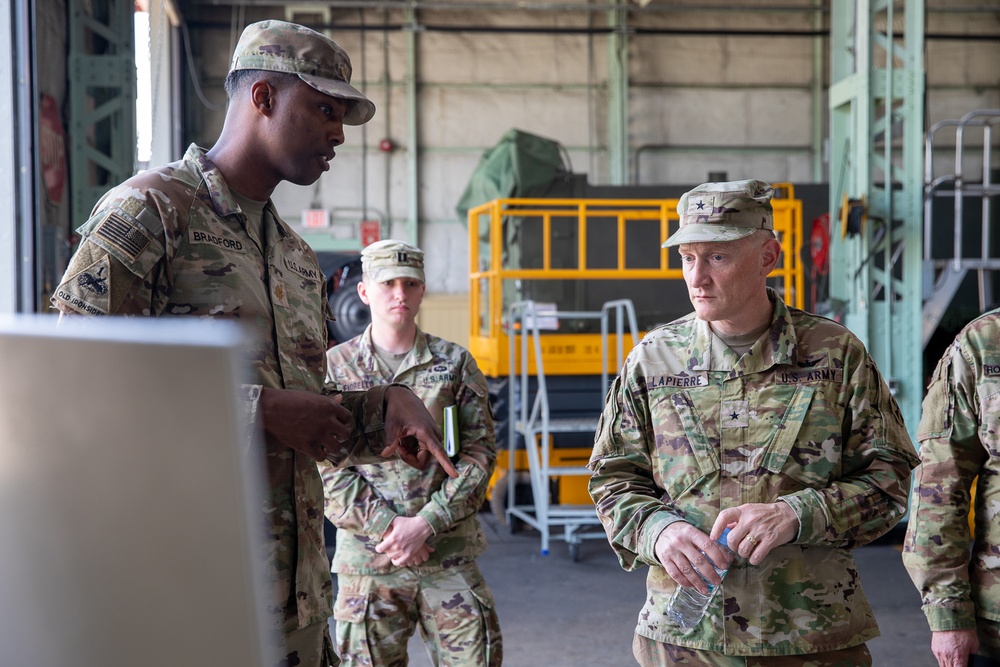 The U.S. Army Materiel Support Command – Korea (MSC-K) proudly welcomed Brig. Gen. Jeffrey LaPierre, Wartime G3 (operations), Eighth Army, to the Combat Power Generation Center (CPGC) on Aug. 27.
