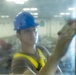 Tripoli Sailor Cleans Windows of the Hanger Deck Control Room