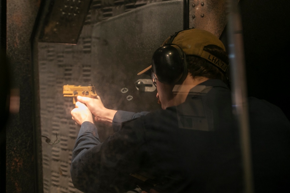 Tripoli Sailors Participate in M18 Gun Shoot