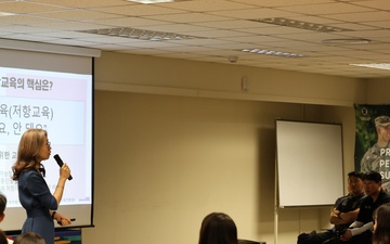 403rd Army Field Support Brigade leaders showed their unwavering support by attending Korean Sexual Violence Prevention and Response Training