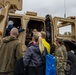 U.S. Army Soldiers display tactical vehicle to Estonian locals
