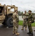 U.S. Army Soldiers display tactical vehicle to Estonian Defence League volunteers