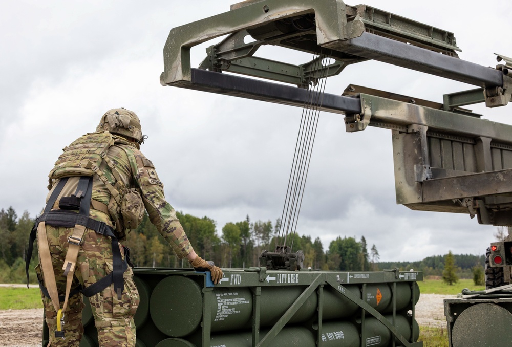 U.S. Army Soldier prepares to conduct the Artillery Table VI live fire