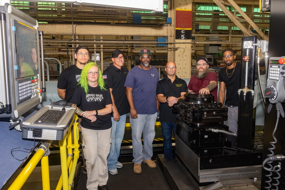 Norfolk Naval Shipyard Hosts Ribbon Cutting in Celebration of Newest Shaft Lathe Installation