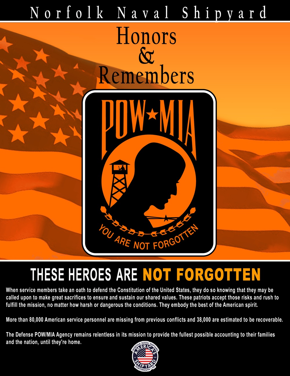 Norfolk Naval Shipyard Honors POW/MIA Remembrance Day