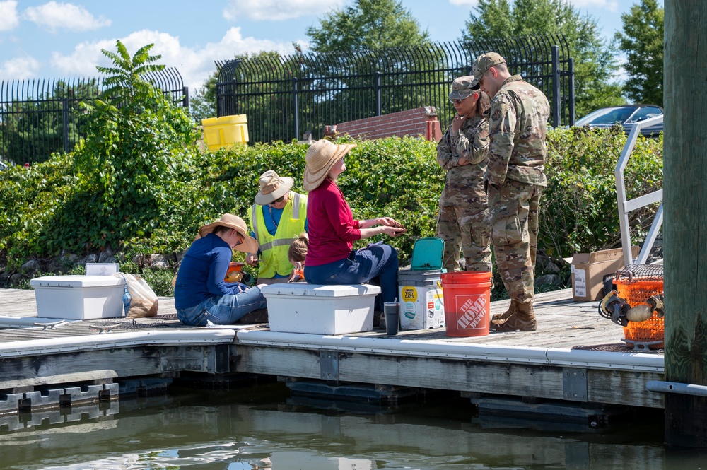 JBAB releases mussels to aid Potomac River
