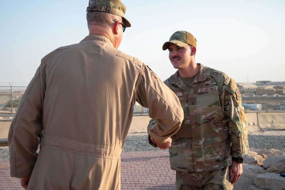 Maj. Gen. Shoemaker visits the 386th AEW